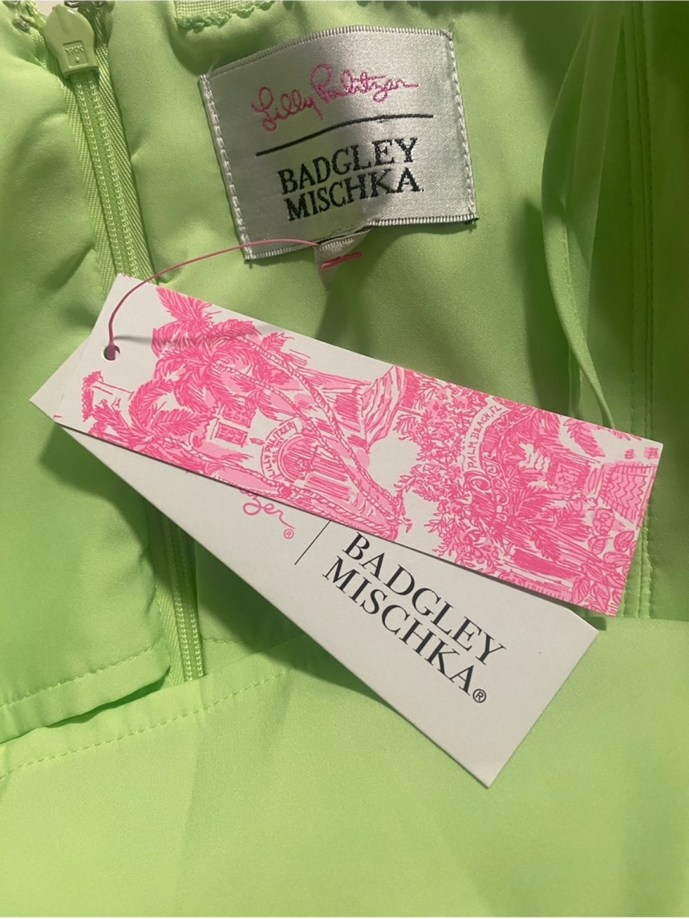 NWT Limited Edition Lilly Pulitzer x Badgley Mischka Fritzi Dress in Iced Jade - Picture 11 of 17